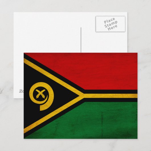 Vanuatu Flag Briefkaart (Voorkant / Achterkant)