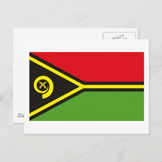 Vanuatu Flag Briefkaart (Voorkant / Achterkant)