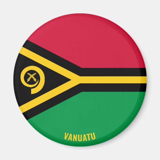 Vanuatu Flag Charming Patriotic Magneet (Voorkant)