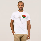 Vanuatu Flag Hart en kaart T-shirt (Voorkant volledig)