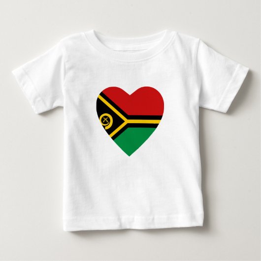 Vanuatu Flag Hart T-shirt (Voorkant)