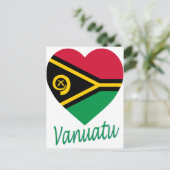 Vanuatu Flag Heart Briefkaart (Staand voorkant)