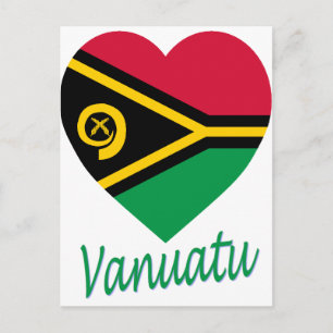 Vanuatu Flag Heart Briefkaart