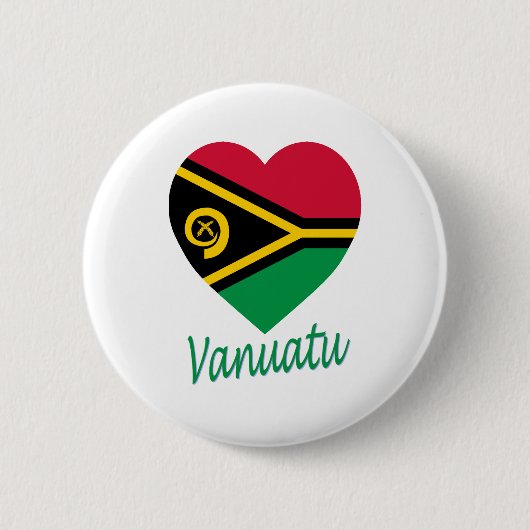 Vanuatu Flag Heart Ronde Button 5,7 Cm (Voorkant)