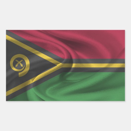 Vanuatu Flag Rechthoekige Sticker (Voorkant)