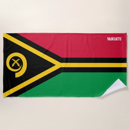 Vanuatu Flag Splendid Patriotic Strandlaken (Voorkant)