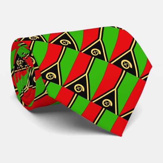 Vanuatu Flag Stropdas (Opgerold)