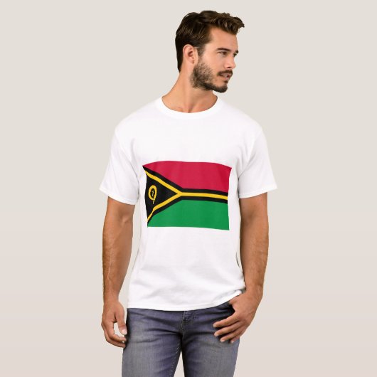 Vanuatu Flag T-shirt (Voorkant volledig)
