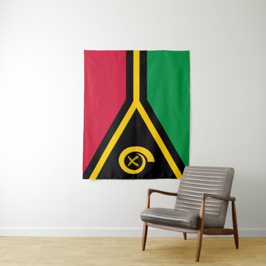Vanuatu Flag Wandkleed (In situ)