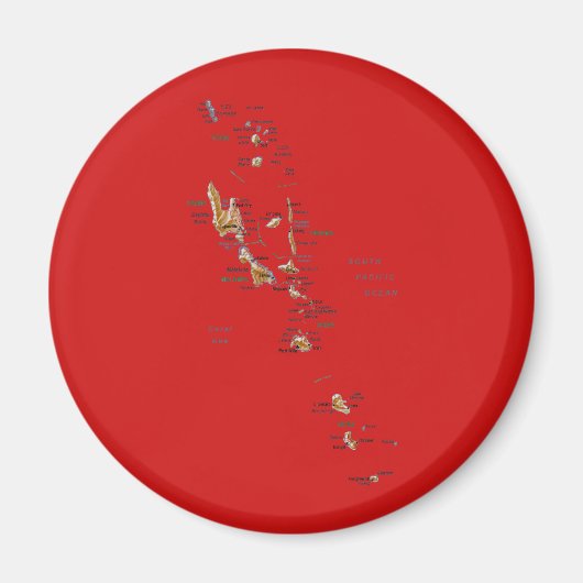 Vanuatu Kaart Magneet (Voorkant)
