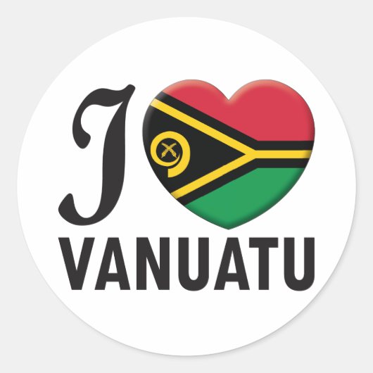 Vanuatu Love Ronde Sticker (Voorkant)