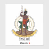 Vanuatu - nationaal wapenschild patriottisch sticker (Vel)