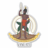 Vanuatu - nationaal wapenschild patriottisch sticker (Voorkant)