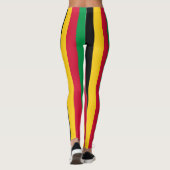Vanuatu National Flag Colors Vertical Striped Leggings (Achterkant)