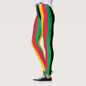 Vanuatu National Flag Colors Vertical Striped Leggings (Links)