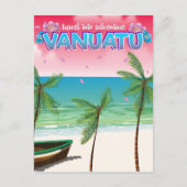 Vanuatu "reis naar avontuur" reisposter. briefkaart (Voorkant)