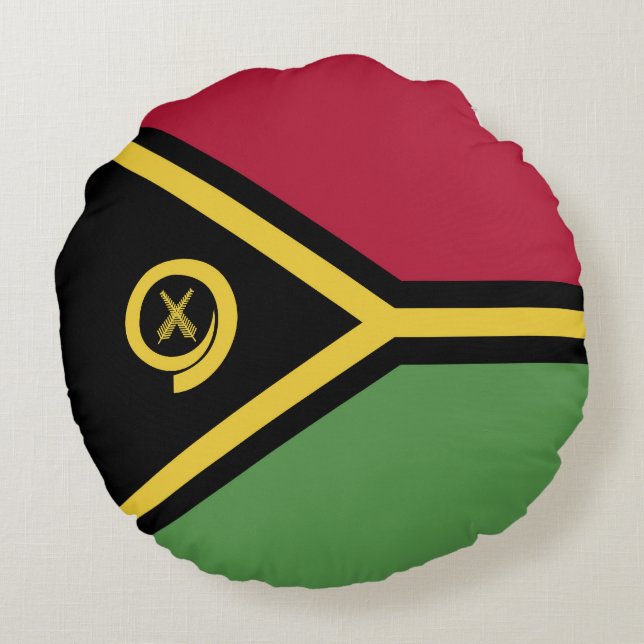 Vanuatu Rond Kussen (Achterkant)