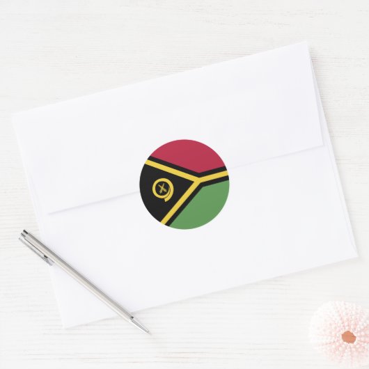 Vanuatu Ronde Sticker (Envelop)