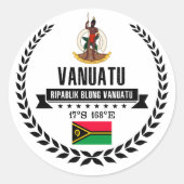 Vanuatu Ronde Sticker (Voorkant)