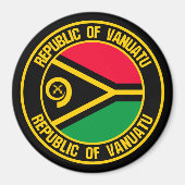 Vanuatu Round Emblem Magneet (Voorkant)