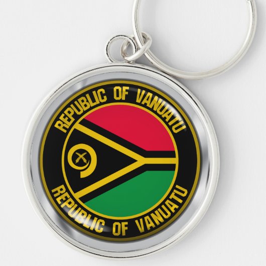Vanuatu Round Emblem Sleutelhanger (Voorkant)