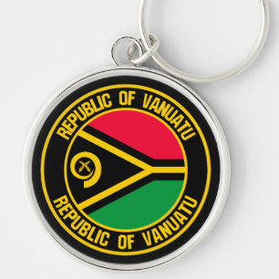 Vanuatu Round Emblem Sleutelhanger