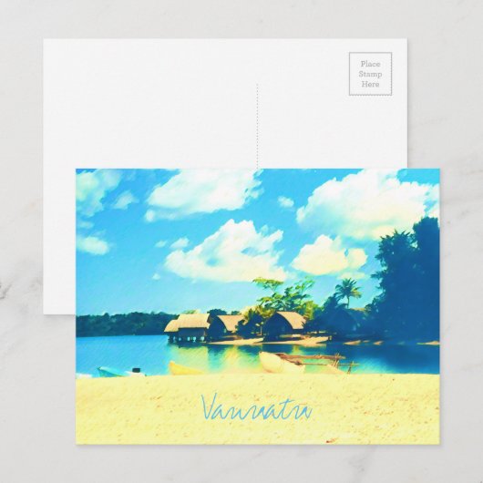 Vanuatu tropisch eilandparadijs briefkaart (Voorkant / Achterkant)