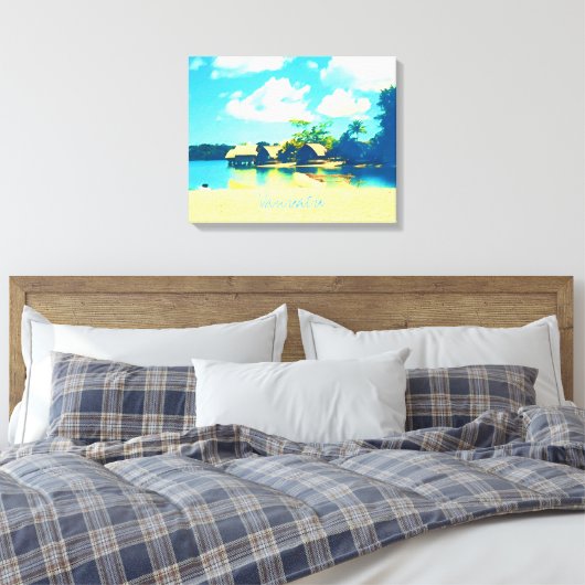 Vanuatu tropisch eilandparadijs canvas afdruk (Insitu (Slaapkamer))