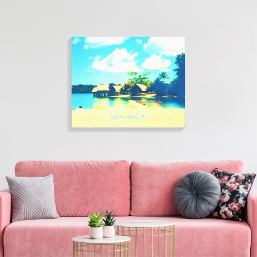 Vanuatu tropisch eilandparadijs canvas afdruk (Insitu (Woonkamer))