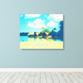 Vanuatu tropisch eilandparadijs canvas afdruk (Insitu (Houten vloer))