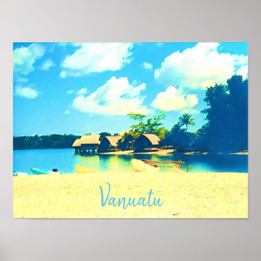 Vanuatu tropisch eilandparadijs poster (Voorkant)