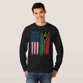 Vanuatu Vanuatu American Flags Proud USA Vanuatu T-shirt (Voorkant volledig)
