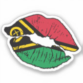Vanuatu Vanuatuan Lipstick Liefde Vlag Sticker (Voorkant)