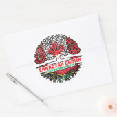 Vanuatu Vanuatuan Vanuan Canada Tree Ronde Sticker (Envelop)