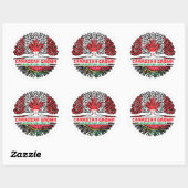 Vanuatu Vanuatuan Vanuan Canada Tree Ronde Sticker (Vel)