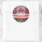 Vanuatu Vanuatuan Vanuan Canada Tree Ronde Sticker (Tas)