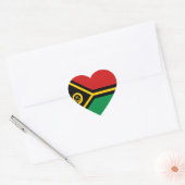 Vanuatu Vlag Hart Sticker (Envelop)