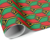 Vanuatu Vlag Honeycomb Wrapping Paper Cadeaupapier (Rol Hoek)