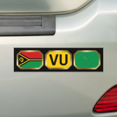 Vanuatu Vlag Landkaart Code Bumpersticker (Op auto)