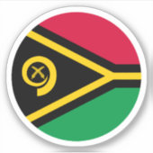 Vanuatu Vlag Ronde Sticker (Voorkant)