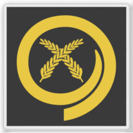 Vanuatu vlag slagtand en varen embleem sticker