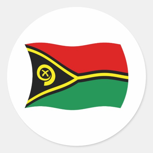 Vanuatu Vlag Sticker (Voorkant)