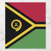 Vanuatu vlag wijn etiket (Enkel label)