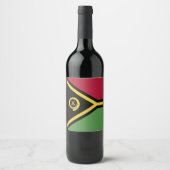 Vanuatu vlag wijn etiket (Voorkant)