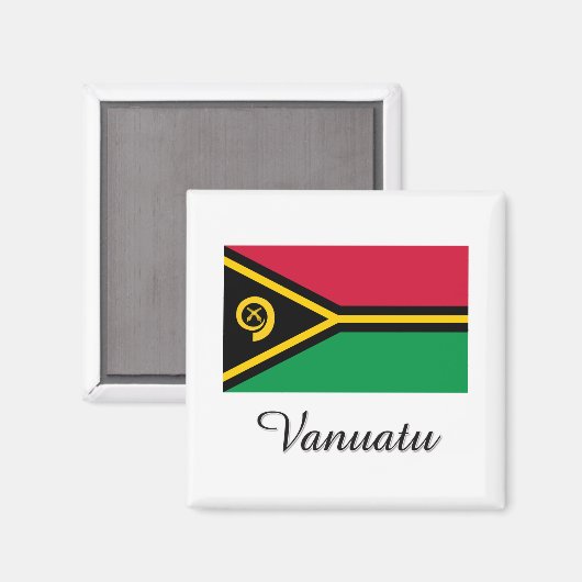 Vanuatu vlagontwerp magneet (Voorkant / Achterkant)