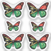 Vanuatu vlinder monarch vlag Tri-Blend shirt Sticker (Voorkant)