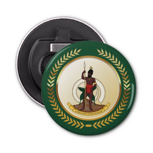 Vanuatu-wapenstilstand Button Flesopener (Voorkant)