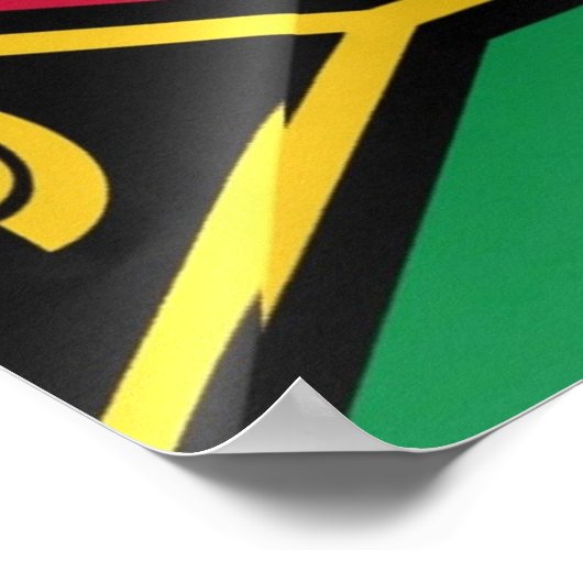 Vanuatu - Waving Flag - Poster (Hoek)