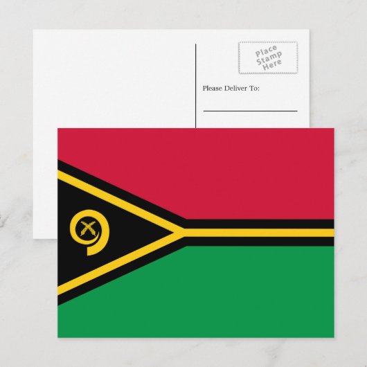 Vanuatuaanse vlag, Vlag van Vanuatu Briefkaart (Voorkant / Achterkant)