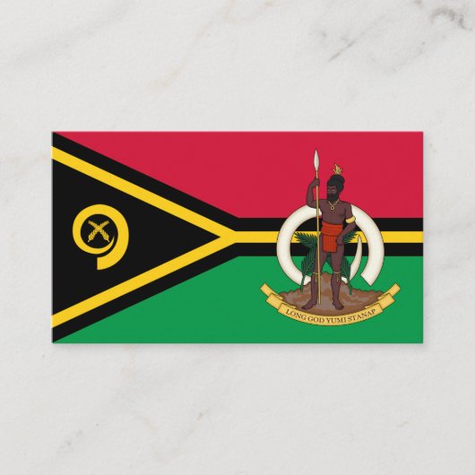 Vanuatuan Vlag & Wapen, Vlag van Vanuatu Visitekaartje (Voorkant)